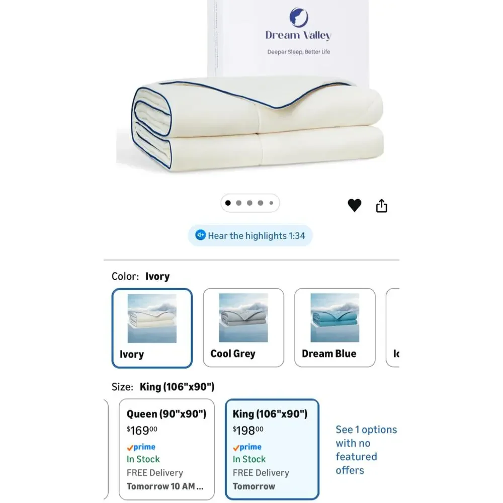 💲SALE💲Dream Valley Outlast Deep Sleep Cooling Blanket 106